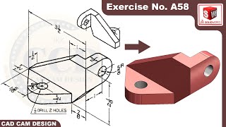SolidWorks Tutorial for beginners Exercise A58