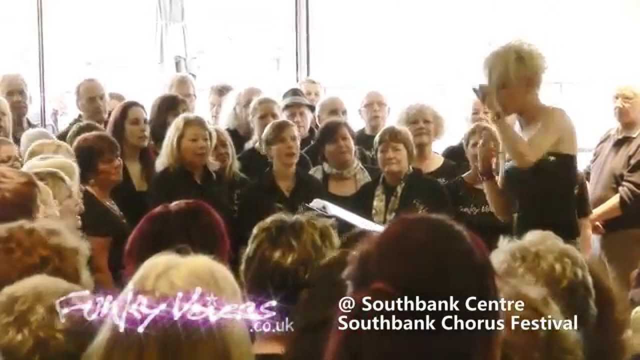 Funky Voices performing at South Bank Centre London for South Bank Choral Festival, April 2014