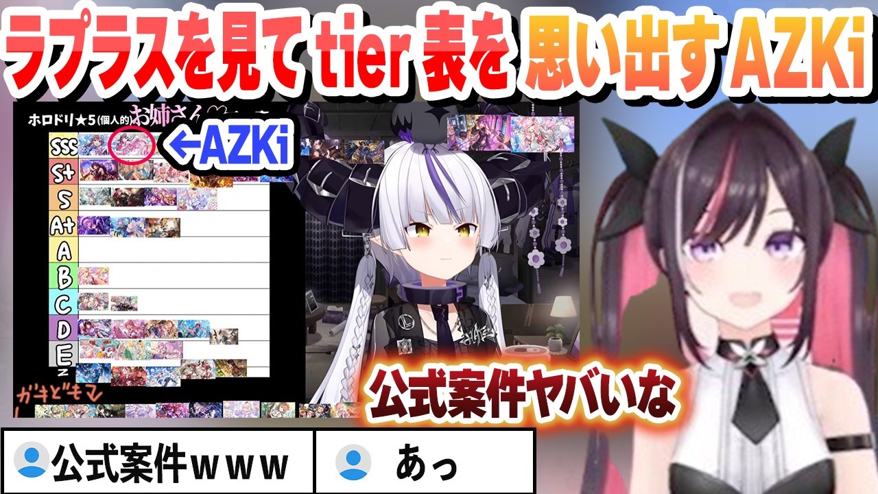 ラプラスを見てお姉さんtier表配信を思い出すAZKi【AZKi/ホロライブ/切り抜き】