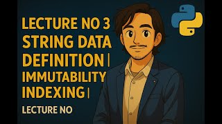 LECTURE NO 3 | String Data | Definition | Immutability | Indexing |
