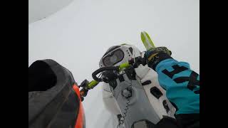 Guy Attempted a Hill Climb on a Snow Ski Then Fell off as the Sled Drove Itself Down Hill