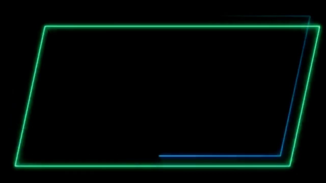 Green & Blue Double Lines Template | Neon Light | Glowing Border | Saber Effect |Beautiful Overly