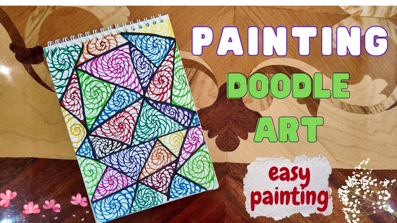 Colorful Zentangle Pattern Drawing Doodle Chill Art Easy Drawing ASMR🌱