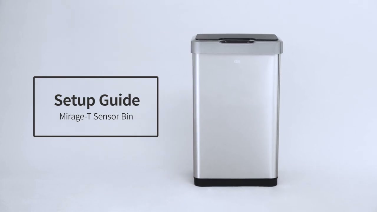 Instruction Guide for the EKO Mirage-T 50 Liter / 13.2 Gallon Touchless Motion Sensor Trash Can