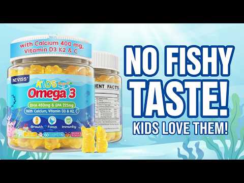 Video thumbnail: Kids Omega 3 Gummies Review: A 5-in-1 Formula Picky Eaters Actually Like