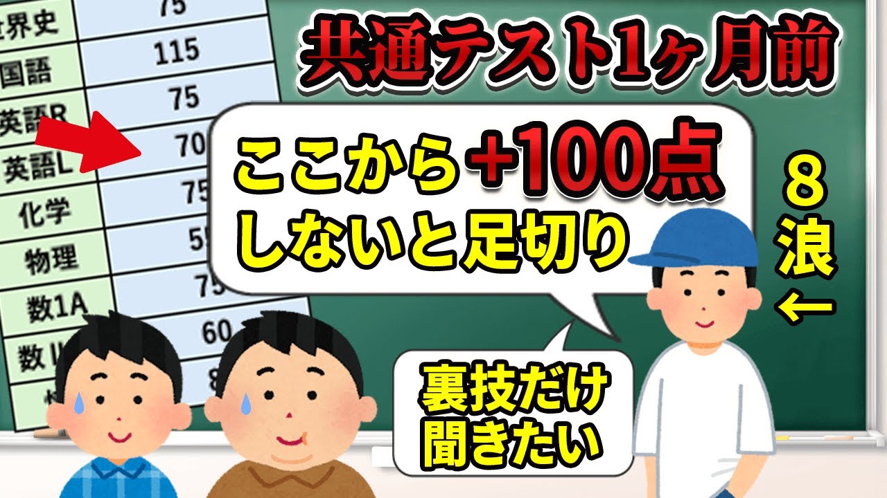 【共通テスト2026】1ヶ月で100点伸ばすには〇〇か〇〇しかない【3浪東大生が教える共テ対策】