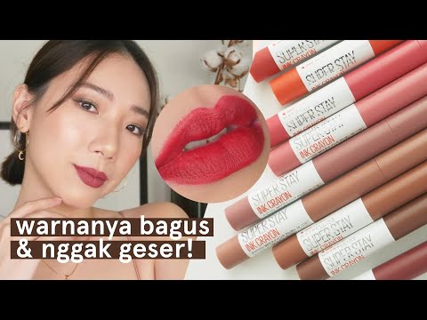 PECINTA LIPCREAM AWET KUDU NONTON! 8 WARNA BARU MAYBELLINE SUPERSTAY PINK EDITION!! REVIEW SWATCHES. 