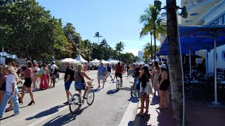 4K Art Deco Weekend , Ocean Drive , Walking Tour , January 13 2023