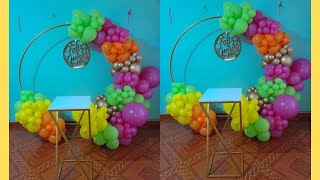 Decoración para cumpleaños con globos, arco con globos