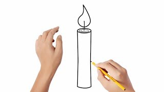 Cómo dibujar una vela #2 | Dibujos sencillos 🕯️