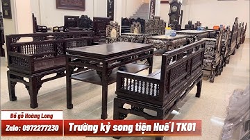 Đơn giản , đẹp mắt với bộ bàn ghế " Trường Kỷ Song Tiện Huế | TK01 | Đồ Gỗ Hoàng Long