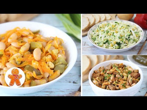 Три Рецепта Быстрых Постных Овощных Салатов