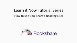 How to Use Bookshare's Reading Lists