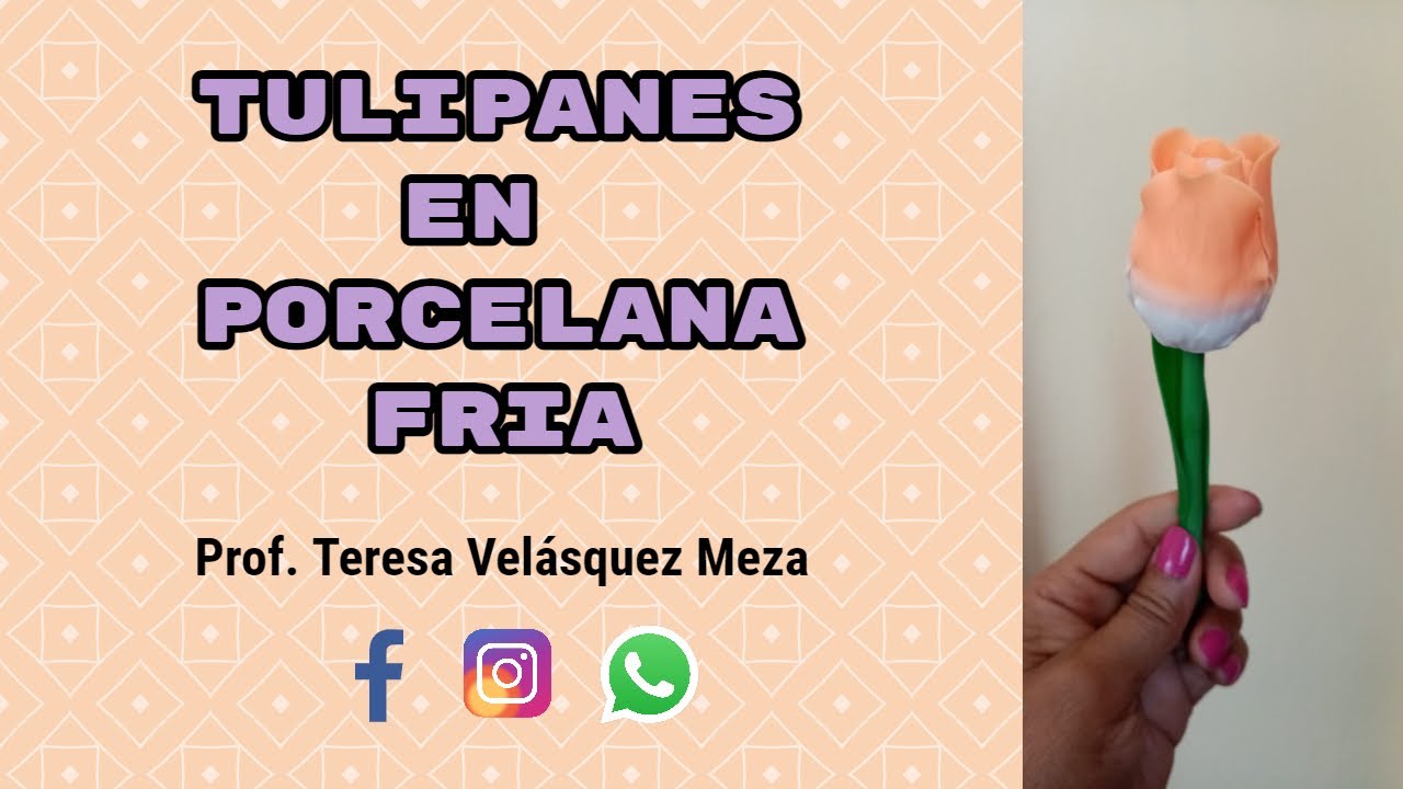 TULIPANES EN PORCELANA FRIA // PASO A PASO