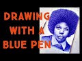 DRAWING WITH BALLPOINT PEN USING CROSS-HATCHING TECHNIQUE// HOW TO DRAW WITH PEN