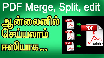 how to do pdf merge | pdf split | pdf edit | try it tamil tech