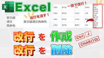 【Excel講座】★改行を攻略★セルの改行を作成・削除する簡単な方法を解説