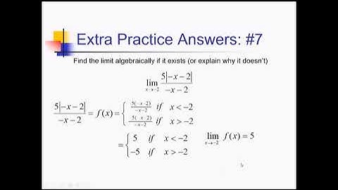 Algebraic Limits - Piecewise Functions: Problem Set #3