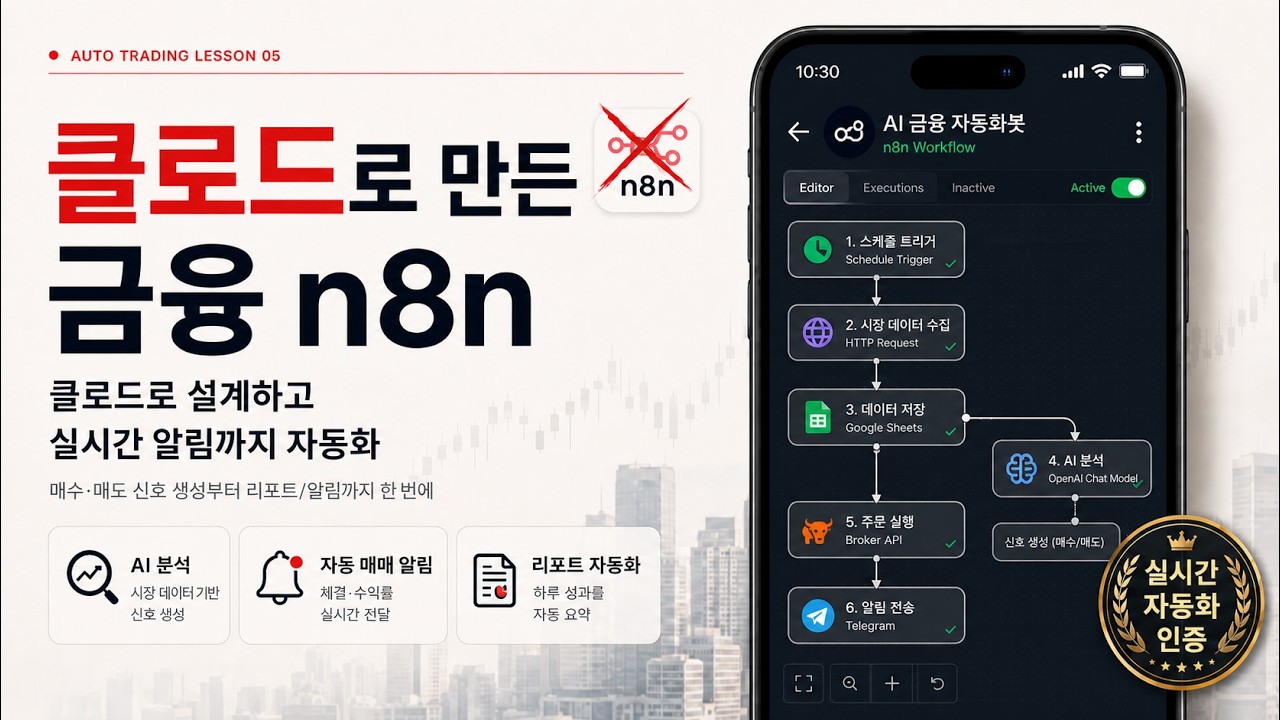 클로드로 금융 n8n을 만들었습니다
