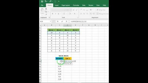 Cara Menghitung Rata Rata Top 3 Terbesar di Excel #shorts #exceltutorial #exceltips