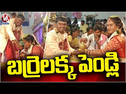 Barrelakka Sirisha Marriage  | Peddakothapalli | Nagar Kurnool  | V6 News - V6NEWSTELUGU