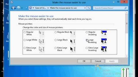 How to make the mouse easier to use and see in MIcrosoft Windows 8