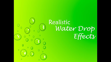 Photoshop Tutorial. how to create water drop effect in photoshop