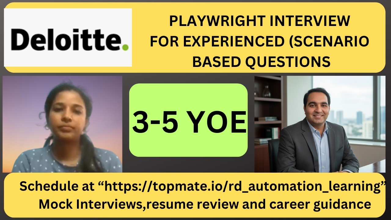 Playwright Automation Interview for Testers | QA Automation Interview ...