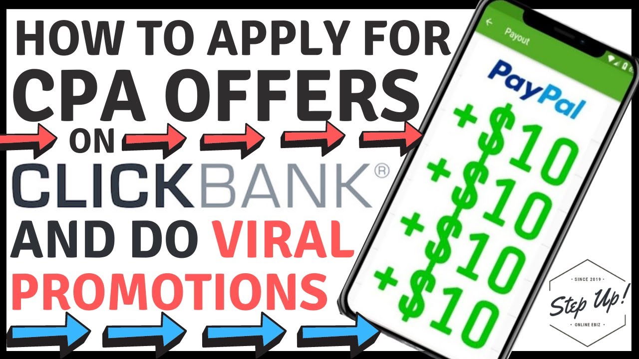 ⁣How To Apply For CPA Offers On Clickbank & Do Viral Promotions To Get Real Sales | Make Money On