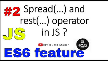 what is Spread and REST operator in detailed | Hindi | JavaScript tutorial