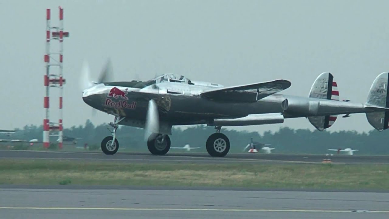 lockheed p 38 lightning red bull auf der ila 2010 hd youtube
