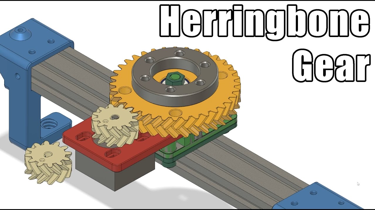 General Purpose 3D Printable Herringbone and Spur Gear Set, 3D CAD Model  Library