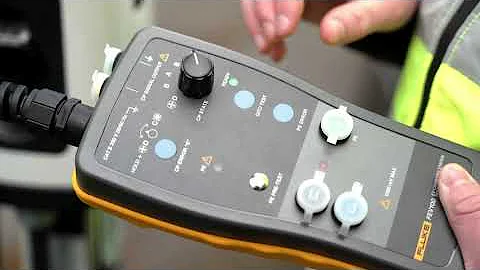 FEV100 Test Adapter Performing a GFCI safety test