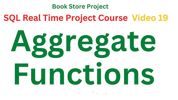 #19 Aggregate Functions in SQL| Free SQL Real Time Project Course | SQL Full Course in Telugu