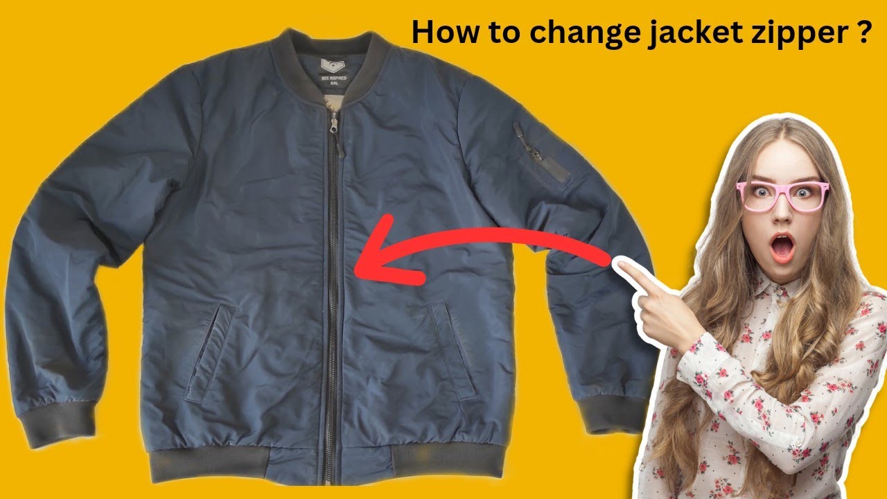 simple way to jacket changing the zipper | sewing clothing project