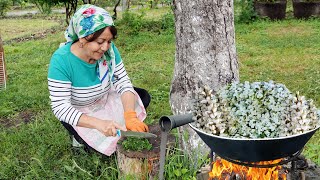 AZERBAIJAN National Dish -Stuffed Grape Leaves | Collecting Acacia Flowers from the FOREST