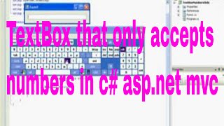 TextBox that only accepts numbers in c# asp.net mvc