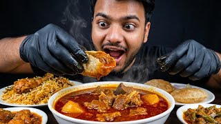 Spicy Mutton Curry &amp; Puri Mukbang 🤤 | Indian Food Eating Show | Super Tasty Food ASMR