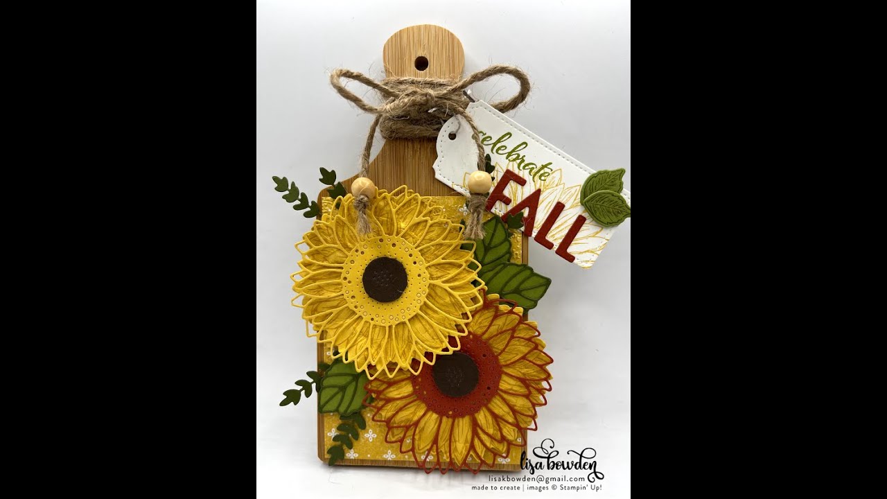 Home Décor with Stampin' Up! Sunflower Mini Charcuterie Board YouTube