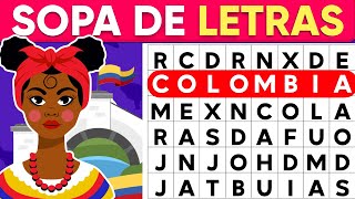 Sopa De Letras De COLOMBIA 🦋🇨🇴 Mejora Tu CONCENTRACION | SuperQuiz