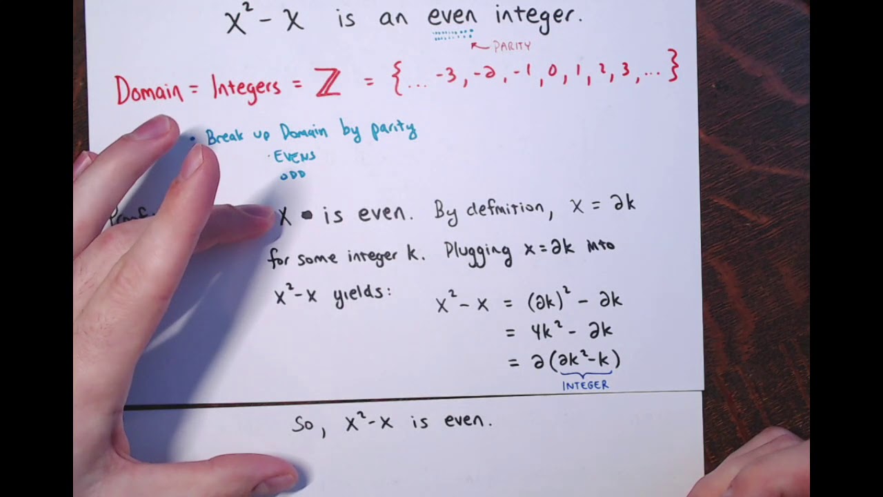 Math 2200: Section 2.7 - Proof by Cases - YouTube