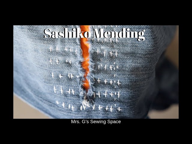 How to Mend your Jeans using Sashiko Stitching • The Crafty Mummy