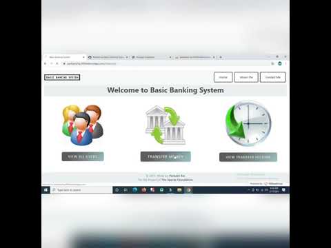 Web Development Task#1(TSF) BASIC BANKING SYSTEM