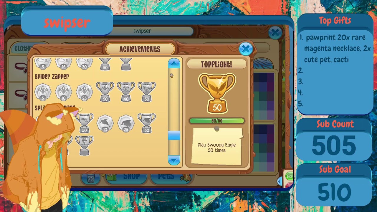 Swipser AJ thirty-fourth Live Stream Giveaway at 490 Subs!! Swoopy Eagle Till 500!!