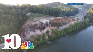TDOT crews blasting rock on Alcoa Highway, causing closures