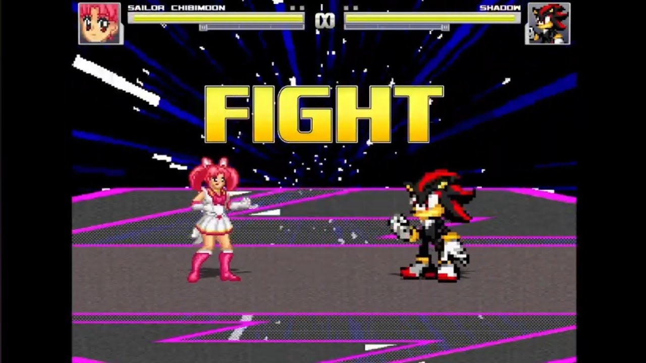 Sailor Chibi Moon vs. Shadow | Sailor Moon vs. Sonic The Hedgehog | M.U.G.E.N