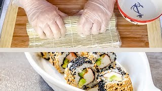 When making sushi rolls with a bamboo mat, place it in a large ziplock bag  instead of using Saran or Cling wrap for easy clean up. : r/lifehacks