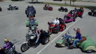 Chrome Divas of Daytona Beach Peace Sign Formation