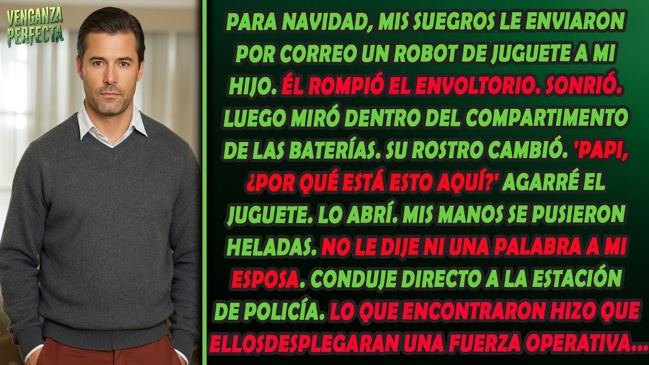 Mis suegros le enviaron a mi hijo un robot de juguete por Navidad. Lo abrió y empezó a gritar ...
