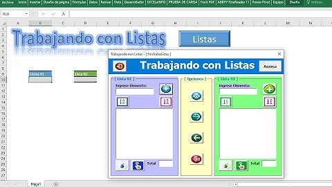 Trabajando con Listas - VBA ListBox Excel